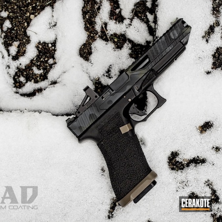 Powder Coating: Graphite Black H-146,Glock,Camo,Sniper Grey H-234,O.D. Green H-236,Glock 34,Handgun,MAD Land Camo