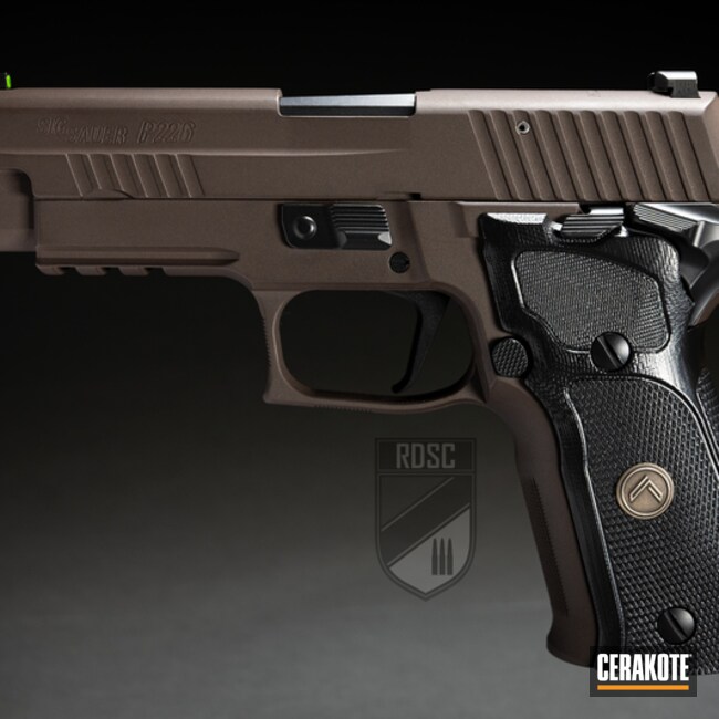 Cerakoted Two Toned Sig P226 Handgun In E-100 And H-293