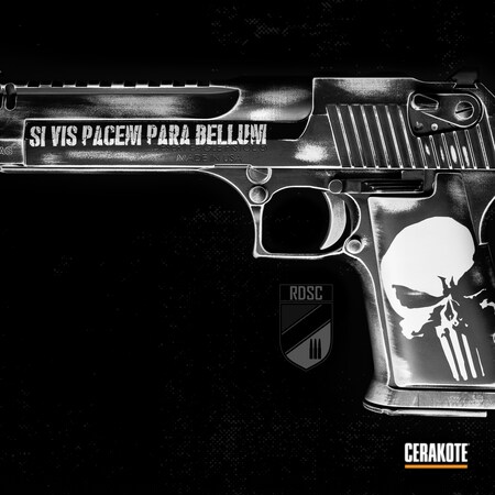Powder Coating: Hidden White H-242,.44 Magnum,Graphite Black H-146,S.H.O.T,Handguns,Desert Eagle,Punisher,Battleworn