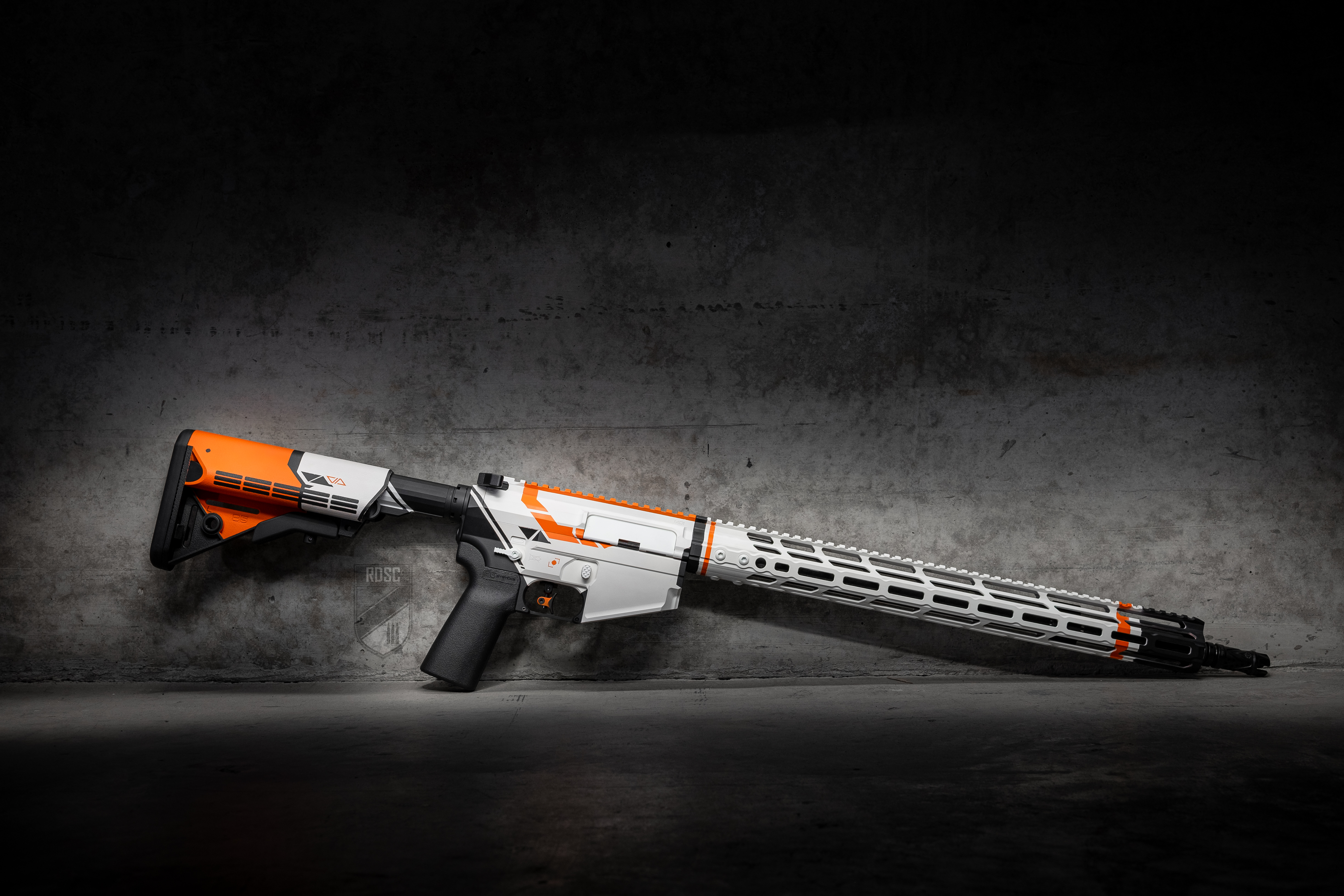 Csgo Rifles CS:GO Themed Rifle finished in Hunter Orange, Armor Black and Snow ...