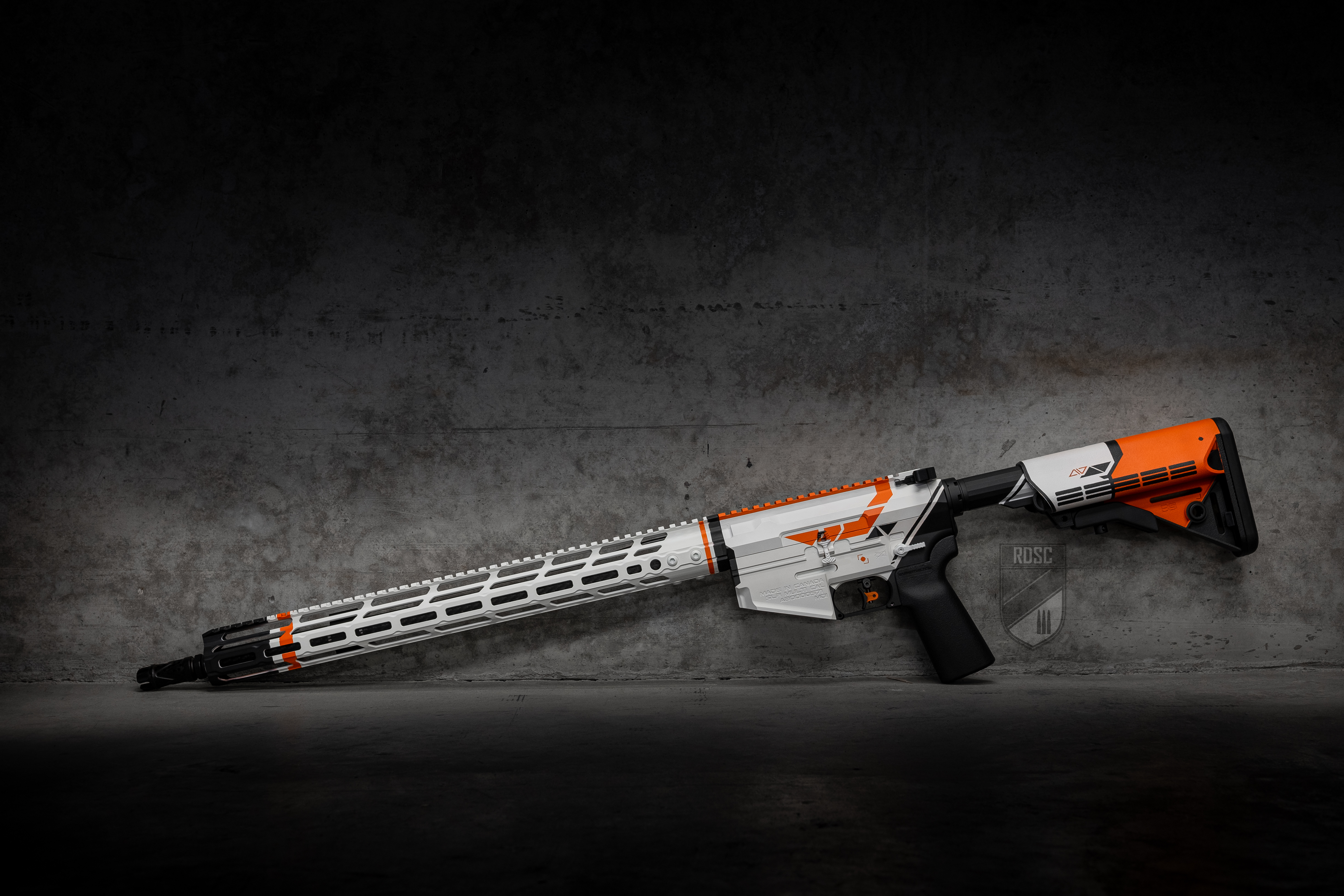 Csgo Rifles CS:GO Themed Rifle finished in Hunter Orange, Armor Black and Snow ...