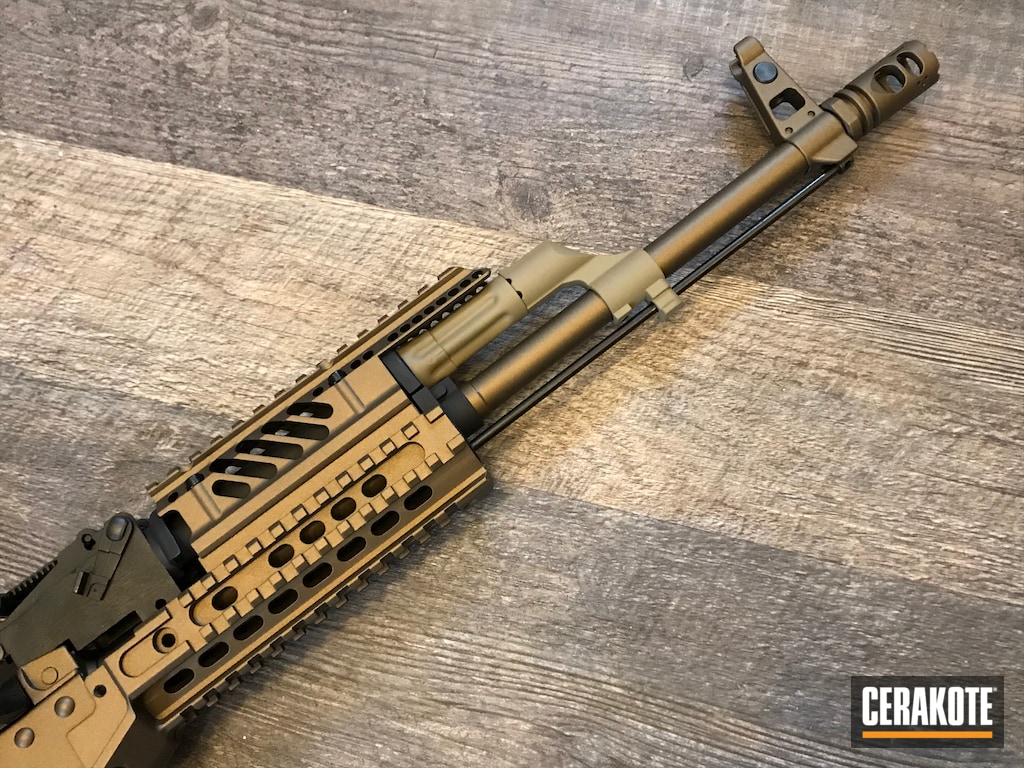 G&G AK47 Airsoft Rifle finished with Troy® Coyote Tan, Burnt Bronze and  Coyote Tan