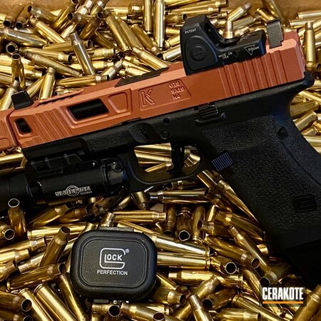 Powder Coating: Glock,S.H.O.T,Pistol,EDC Pistol,Gold H-122,USMC Red H-167,Burnt Bronze H-148,Glock 17,Pistol Slide