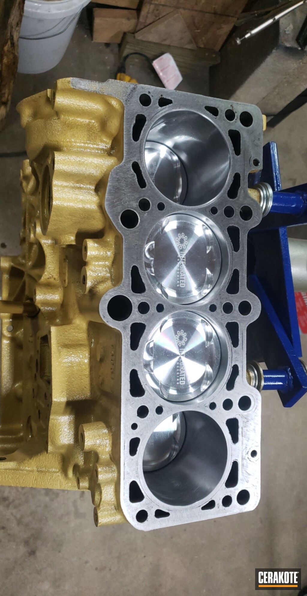 Audi Tt Motor Build Finished In Cerakote Glacier Gold