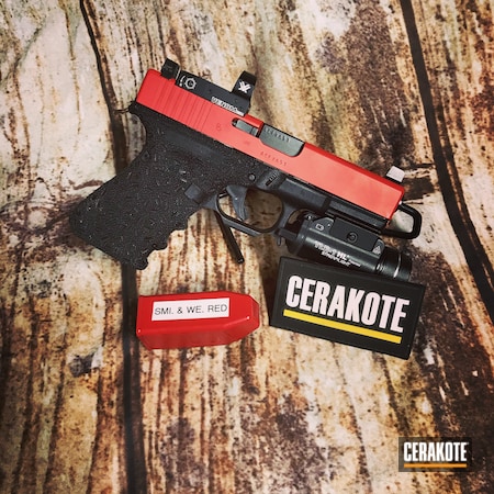 Powder Coating: Glock,S.H.O.T,Pistol,Glock 19,FIREHOUSE RED H-216