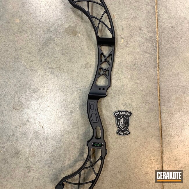 Refinished Denali Bow Riser done in Graphite Black | Cerakote