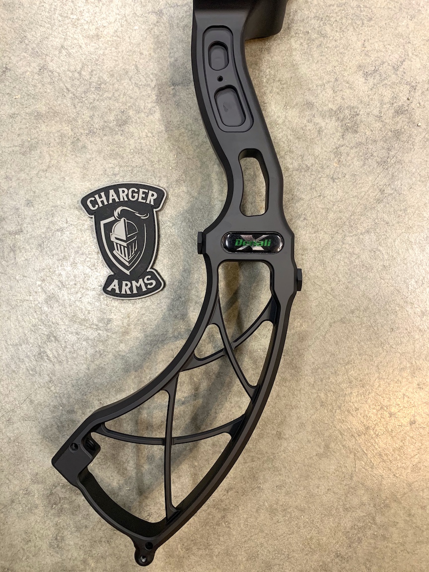 Refinished Denali Bow Riser done in Graphite Black | Cerakote