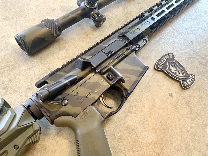 AR-15 Tiger Stripe Camo done in Graphite Black and Mil Spec O.D. Green ...