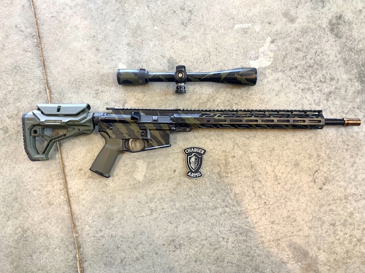 AR-15 Tiger Stripe Camo done in Graphite Black and Mil Spec O.D. Green ...