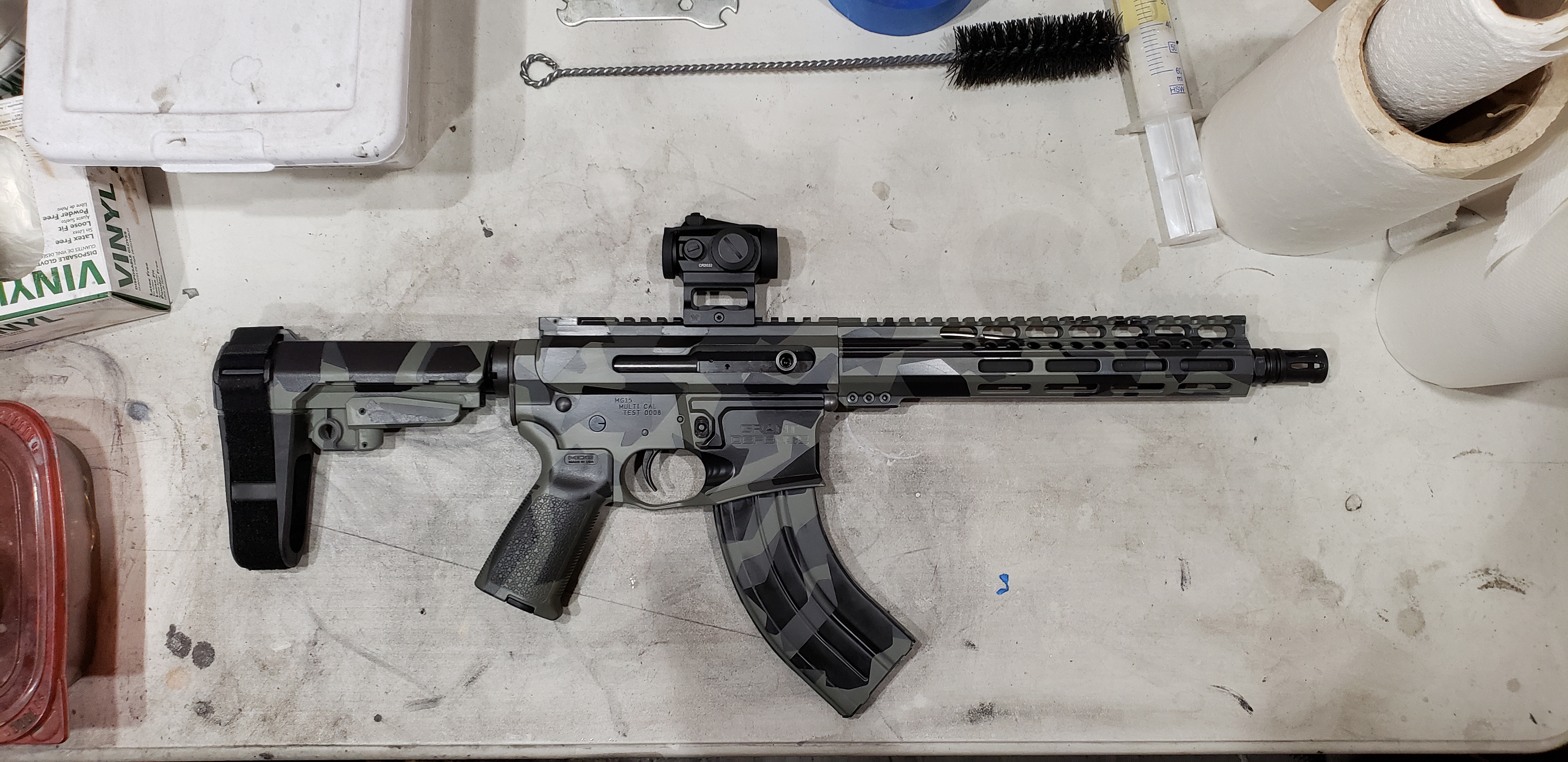 Custom AR Splinter Camo coated with Jungle and Blackout | Cerakote