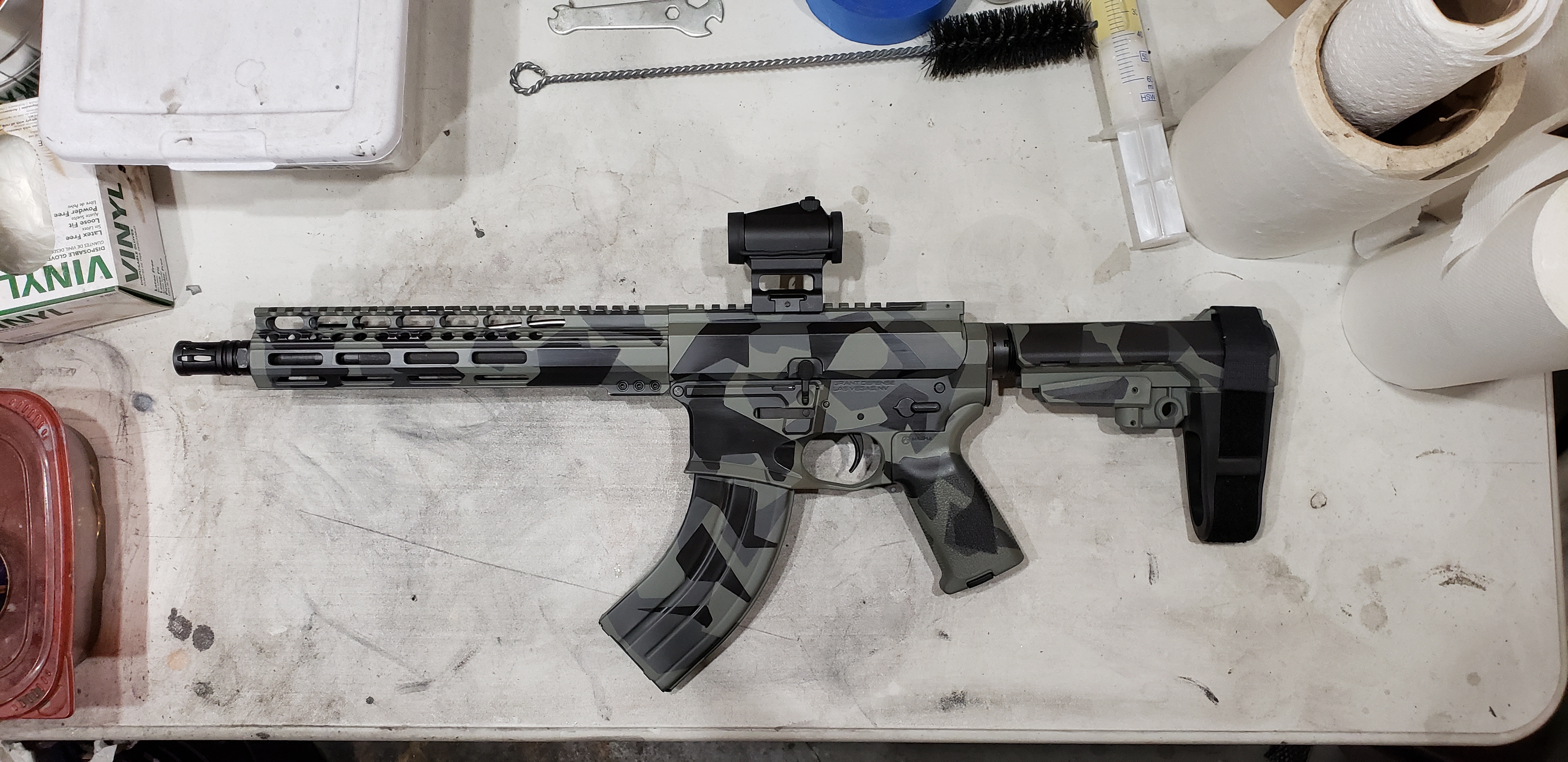 Custom AR Splinter Camo coated with Jungle and Blackout | Cerakote