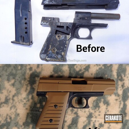 Powder Coating: Handguns,Copper Brown H-149,SOCOM BLUE  H-245,Jimenez Arms