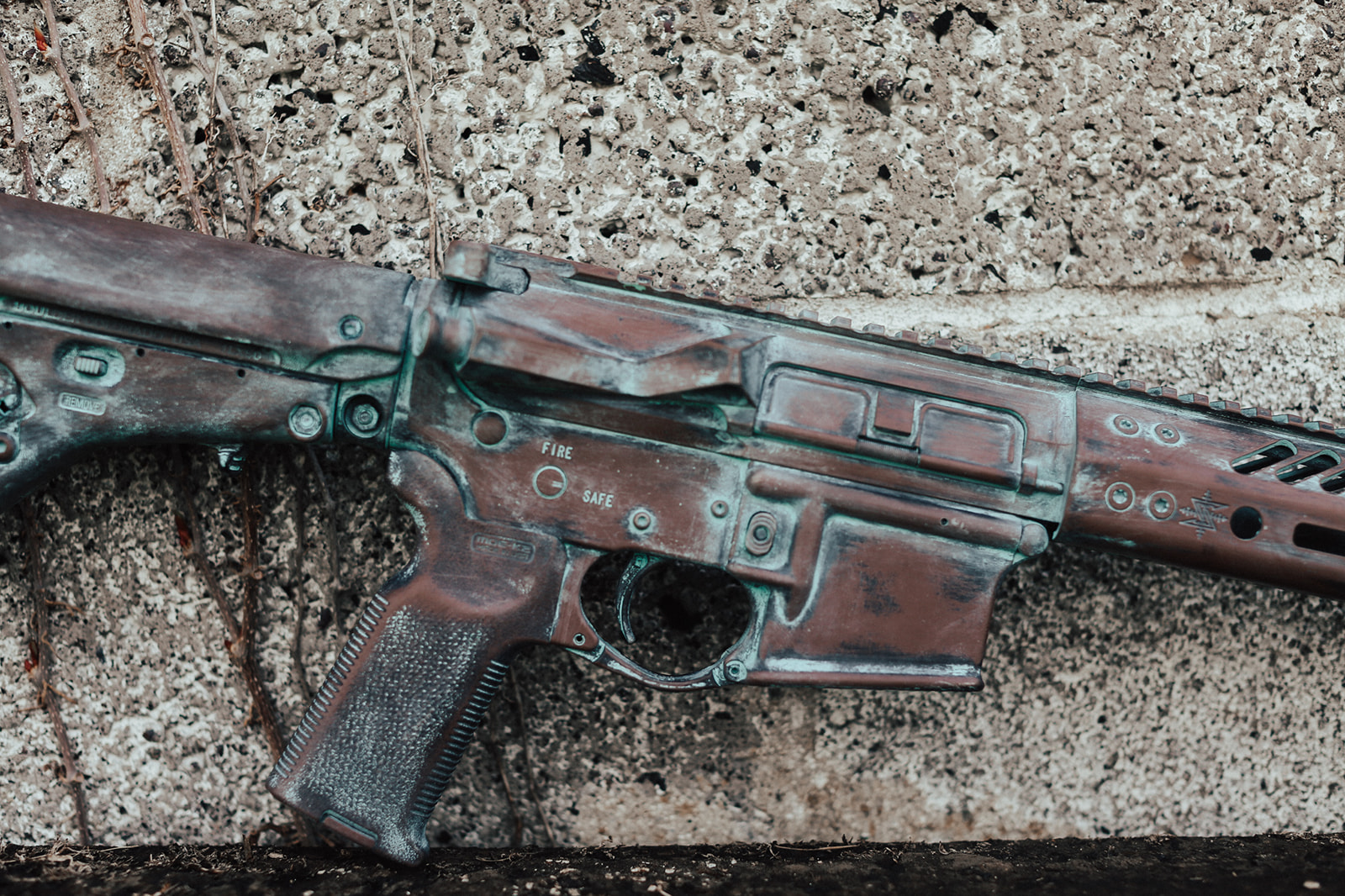 Copper Patina Themed LMT Rifle coated in Federal Brown, Graphite Black ...