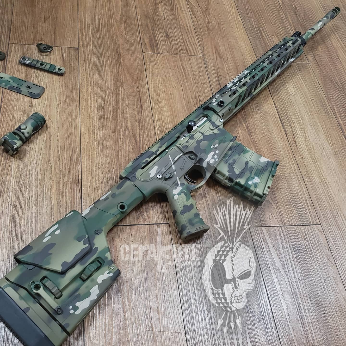 Custom MultiCam Rifle finished with H-200, H-146, H-199, H-226 and H ...