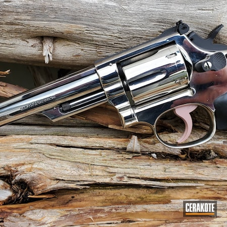 Powder Coating: ROSE GOLD H-327,Graphite Black H-146,Smith & Wesson,S.H.O.T,Pistol,Revolver,.357 Magnum