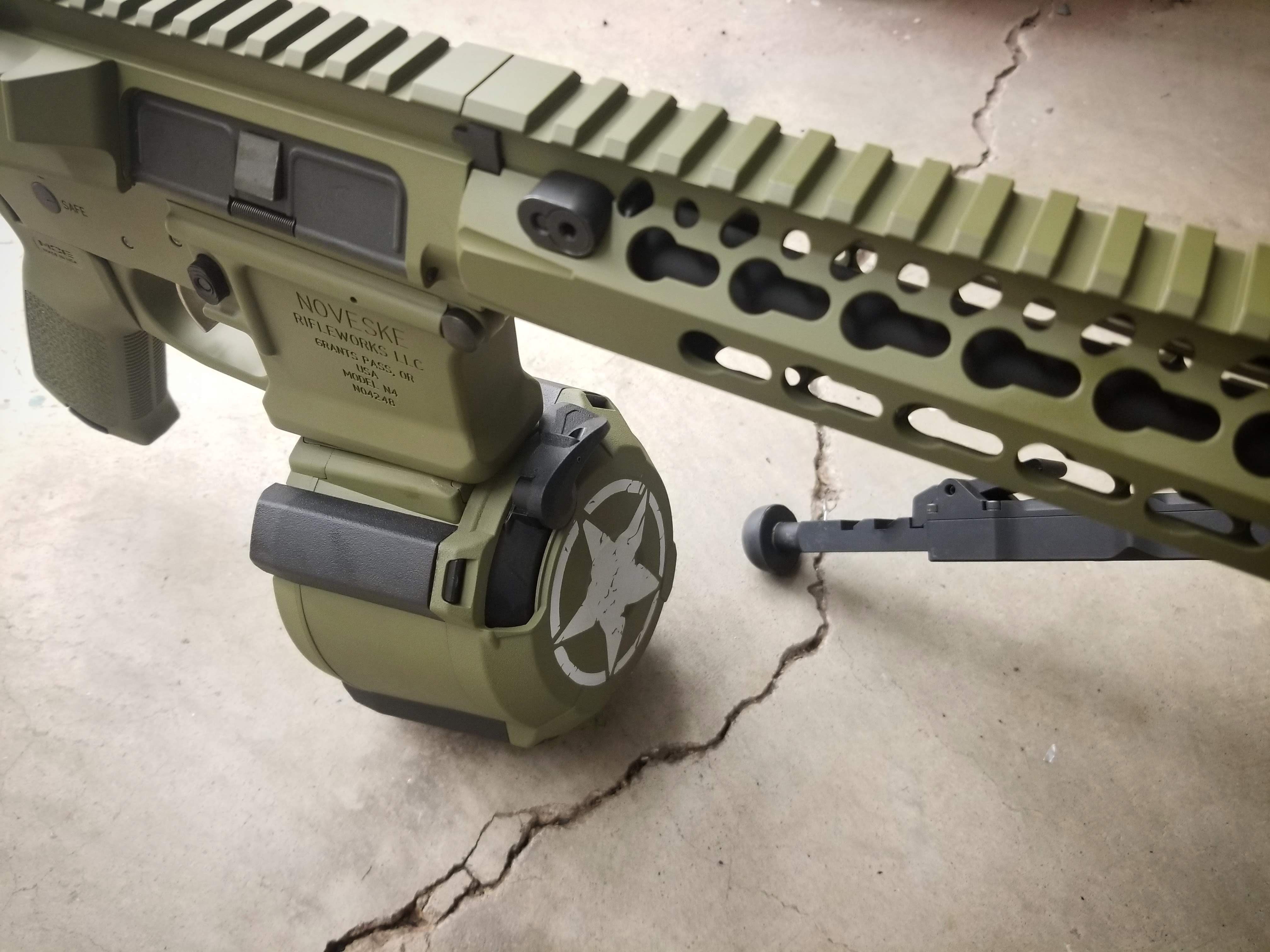 Army Themed BCM AR done in Noveske Bazooka Green | Cerakote