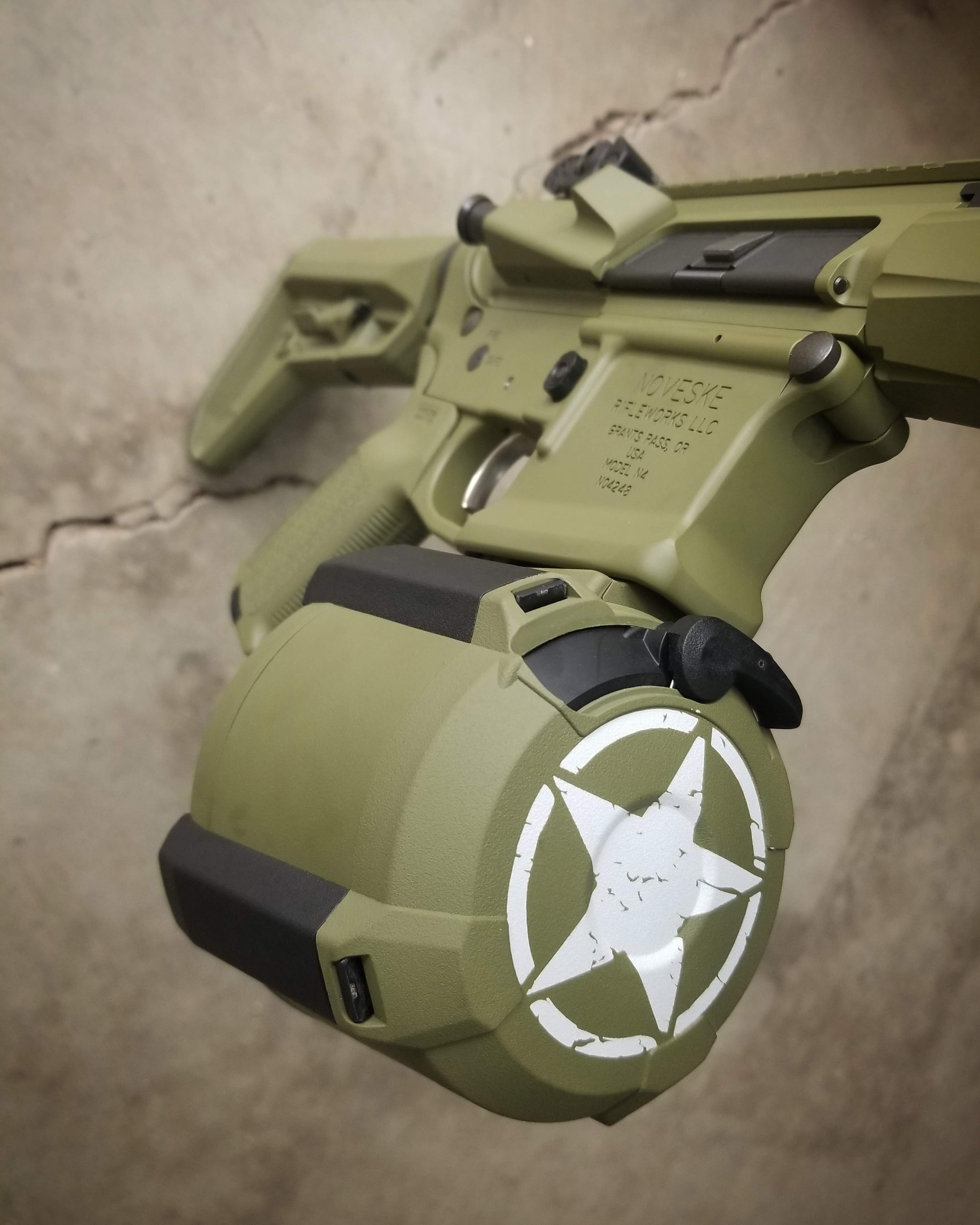 Army Themed BCM AR done in Noveske Bazooka Green | Cerakote
