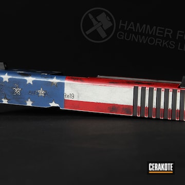 Cerakoted Glock 26 American Flag Slide In H-136, H-306 And H-127