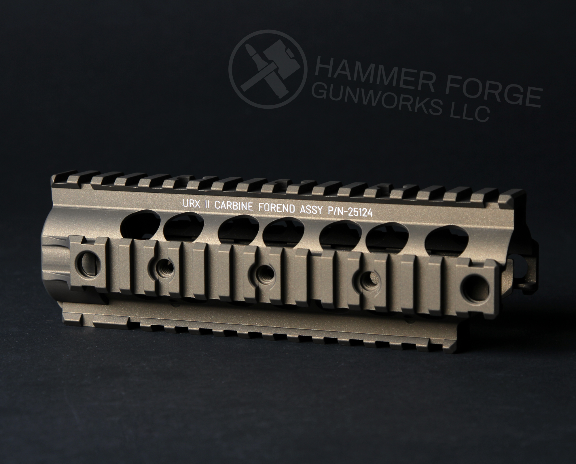 Knight's Armament Handguard coated in Burnt Bronze | Cerakote