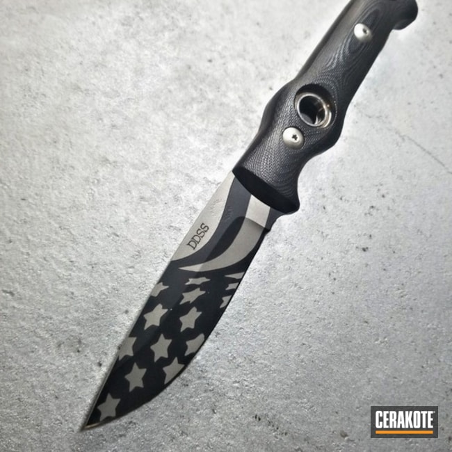 Cerakoted Dozier Fixed Blade Knife In E-100