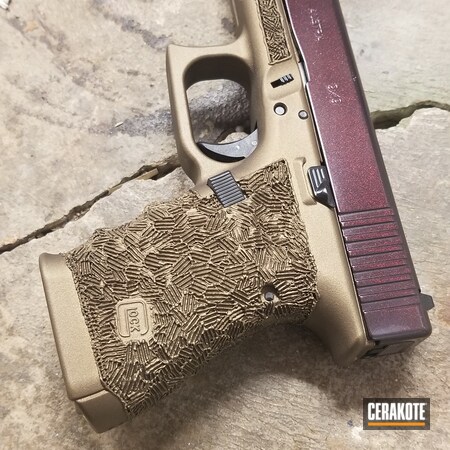 Powder Coating: 9mm,Glock,GunCandy,Burnt Bronze C-148,S.H.O.T,Pistol,Glock 19,HIGH GLOSS CERAMIC CLEAR MC-156