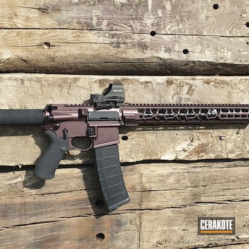 Cerakoted Ar-15 With Gun Candy Black Cherry In Mc-161 And H-190