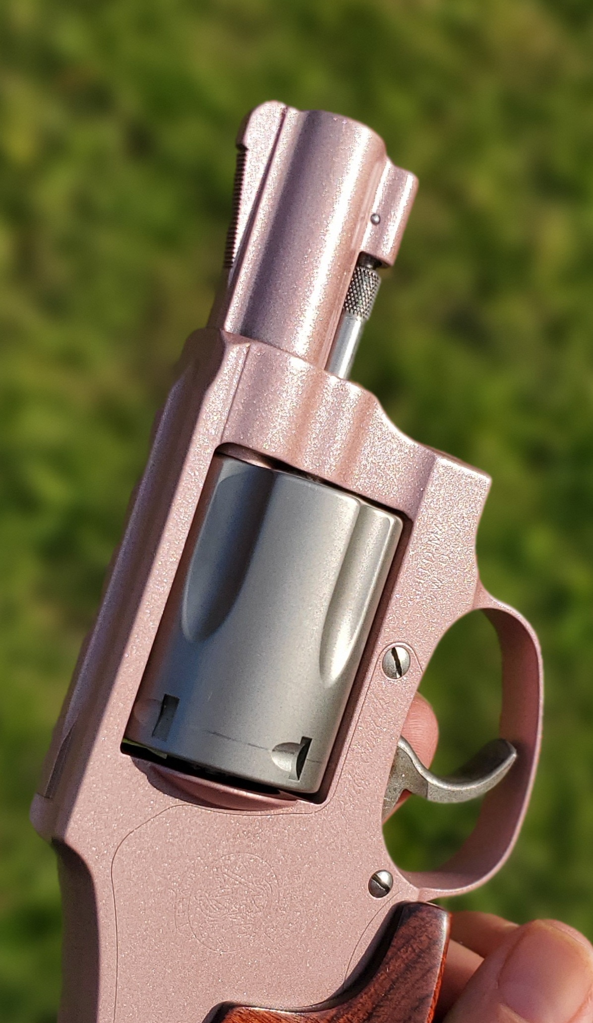 Two Toned Custom Revolver done in Pink Champagne | Cerakote