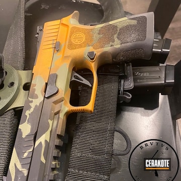 Cerakoted Sig Sauer Xs 9mm Handgun In H-309, H-343 And H-146