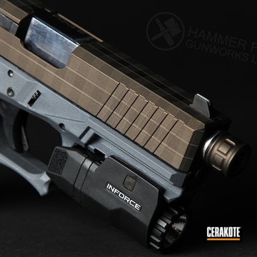 Cerakoted 9mm Polymer80 Glock Handgun In H-294