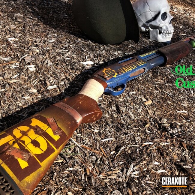 Cerakoted Fallout Video Game Themed Shotgun