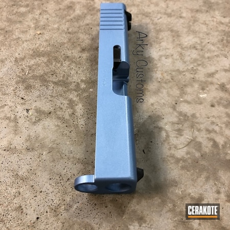 Powder Coating: Glock 43,Glock,S.H.O.T,POLAR BLUE H-326,Glock Slide,Custom Glock