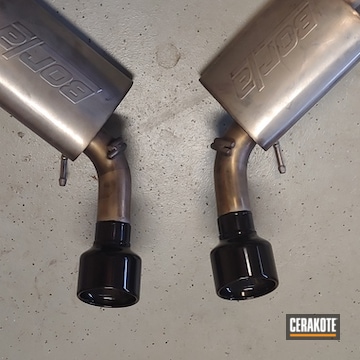 Cerakoted Refinished Exhaust Tips In H-109