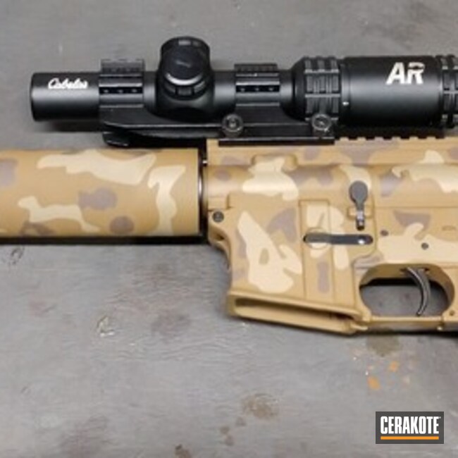 Cerakoted Ar Pistol Camo Pattern In H-235, H-250 And H-258