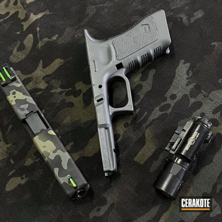 Powder Coating: 9mm,Graphite Black H-146,Glock,S.H.O.T,Pistol,MultiCam Black,G17,Noveske Bazooka Green H-189,Sniper Grey H-234,Glock 17