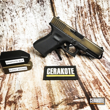 Powder Coating: Graphite Black H-146,Glock,S.H.O.T,Pistol,23,Burnt Bronze H-148