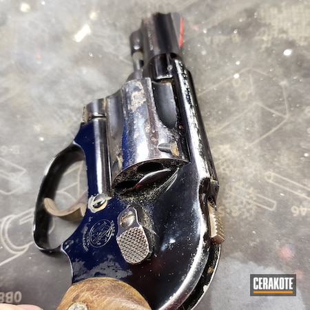 Powder Coating: Graphite Black H-146,Smith & Wesson,S.H.O.T,Revolver,Before and After
