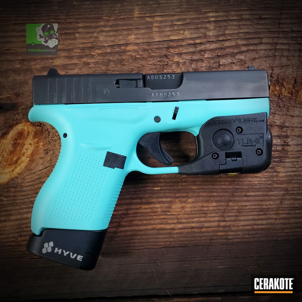 Two Toned Glock 42 Finished With Robin S Egg Blue Cerakote Two Toned Glock 42 Finished With Robin S Egg Blue Cerakote