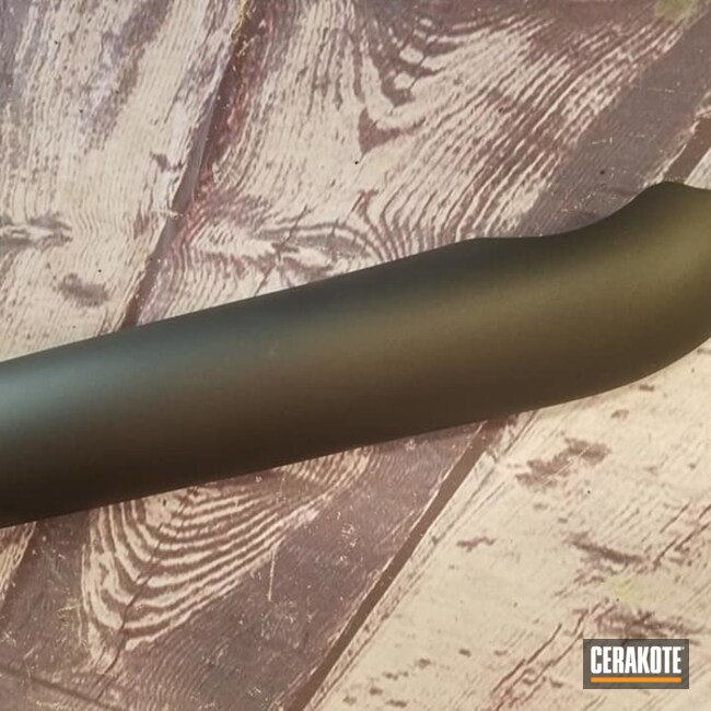 Cerakoted Harley Exhaust Heat Shield In C-148 And C-7300