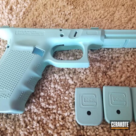 Powder Coating: Glock,S.H.O.T,Handguns,Guns for Girls,Tiffany Blue,Robin's Egg Blue H-175
