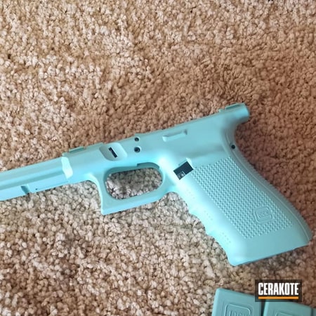 Powder Coating: Glock,S.H.O.T,Handguns,Guns for Girls,Tiffany Blue,Robin's Egg Blue H-175