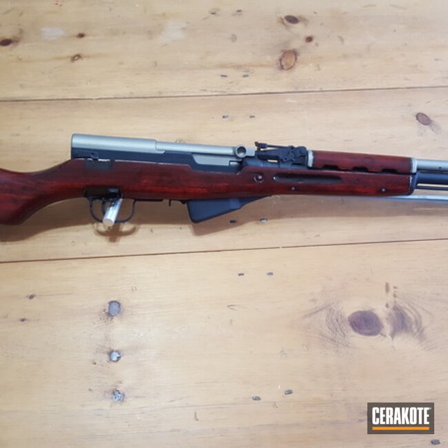 Cerakoted Refinished Sks 7.62x39 Rifle In V-164 And C-138