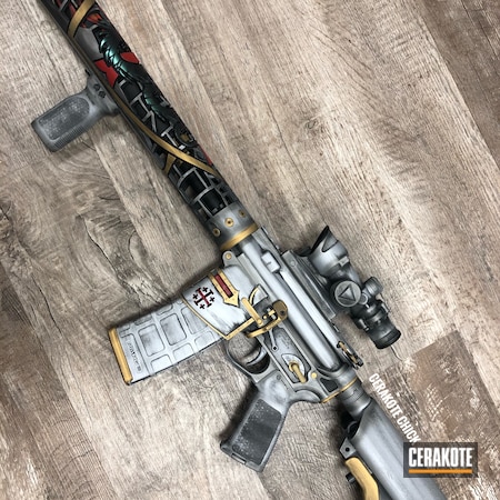Powder Coating: Graphite Black H-146,Crusader,AR,S.H.O.T,Unique-Ars,Gold H-122,USMC Red H-167,Tactical Rifle,Stainless H-152,Custom Rail,Knights