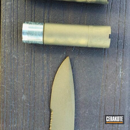 Powder Coating: 12 Gauge,S.H.O.T,Knife,Burnt Bronze H-148