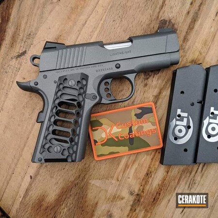Powder Coating: 1911,S.H.O.T,Pistol,Tungsten H-237,Solid Tone