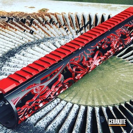 Powder Coating: 9mm,Crimson H-221,S.H.O.T,Spike's Tactical,Unique-Ars,Armor Black H-190,Unique Lotus Flower,Tactical Rifle,9mm Carbine