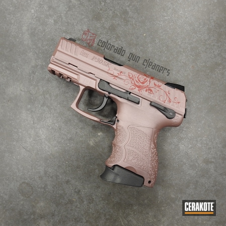 Powder Coating: Roses,PINK CHAMPAGNE H-311,S.H.O.T,HABANERO RED H-318,Pistol,HK P30,HK,Tungsten H-237