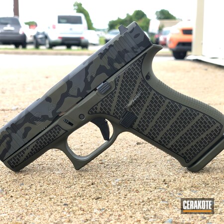 Powder Coating: Glock 43X,Laser Stippled,Custom Glock,Sniper Grey H-234,Graphite Black H-146,Pistol,Glock,O.D. Green H-236,43x,Black Multi Cam