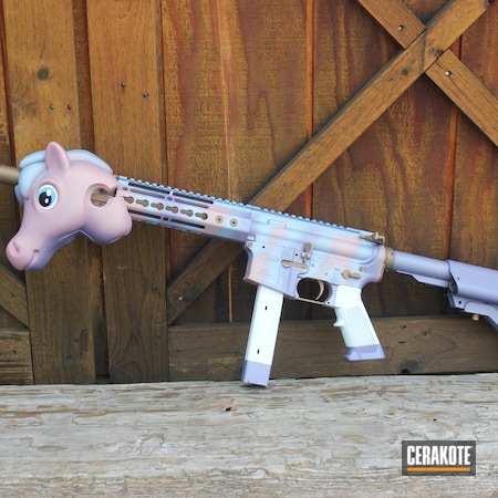 Powder Coating: PINK CHAMPAGNE H-311,CRUSHED ORCHID H-314,Unicorn,S.H.O.T,AR Pistol,Shimmer Aluminum H-158,9mm Luger,Stormtrooper White H-297,CMMG,POLAR BLUE H-326,Tactical Rifle,Burnt Bronze H-148,9mm Carbine