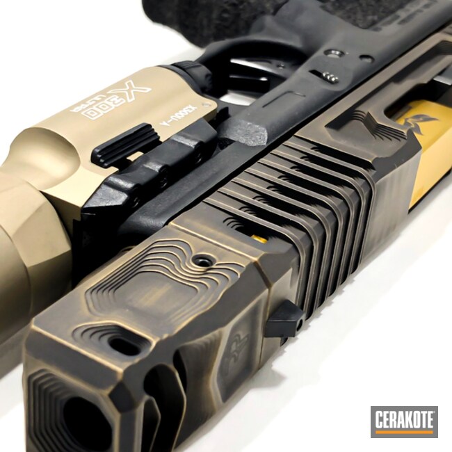 Cerakoted Custom Glock 19 Build In H-146 And H-148