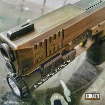 Powder Coating: Glock 20,Graphite Black H-146,S.H.O.T,10mm,Pistol,Burnt Bronze H-148,Glock 17
